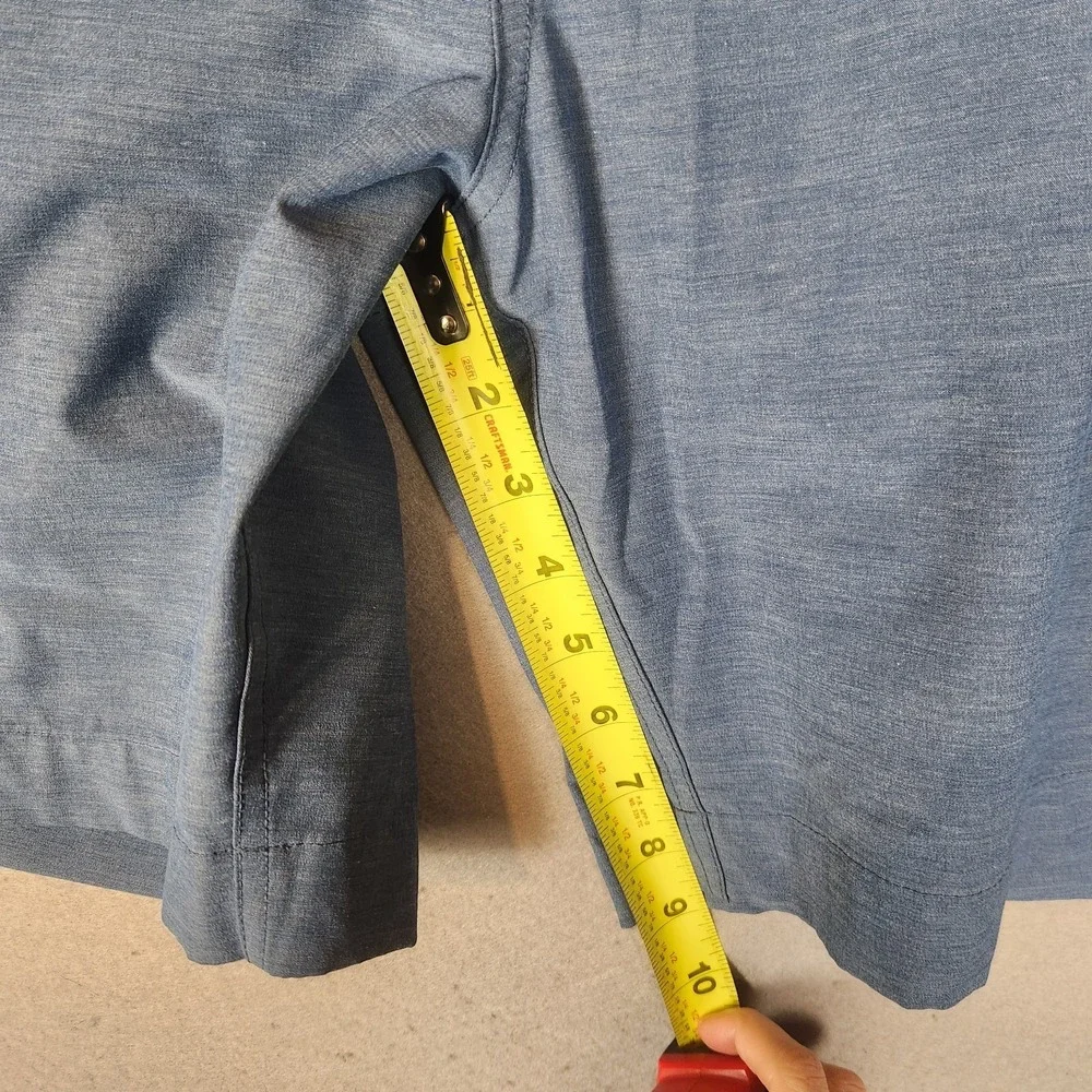 Faherty Men's All Day Shorts Size 42 Heather Blue Hybrid Chino